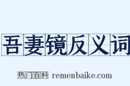 吾妻镜反义词是什么意思的图片